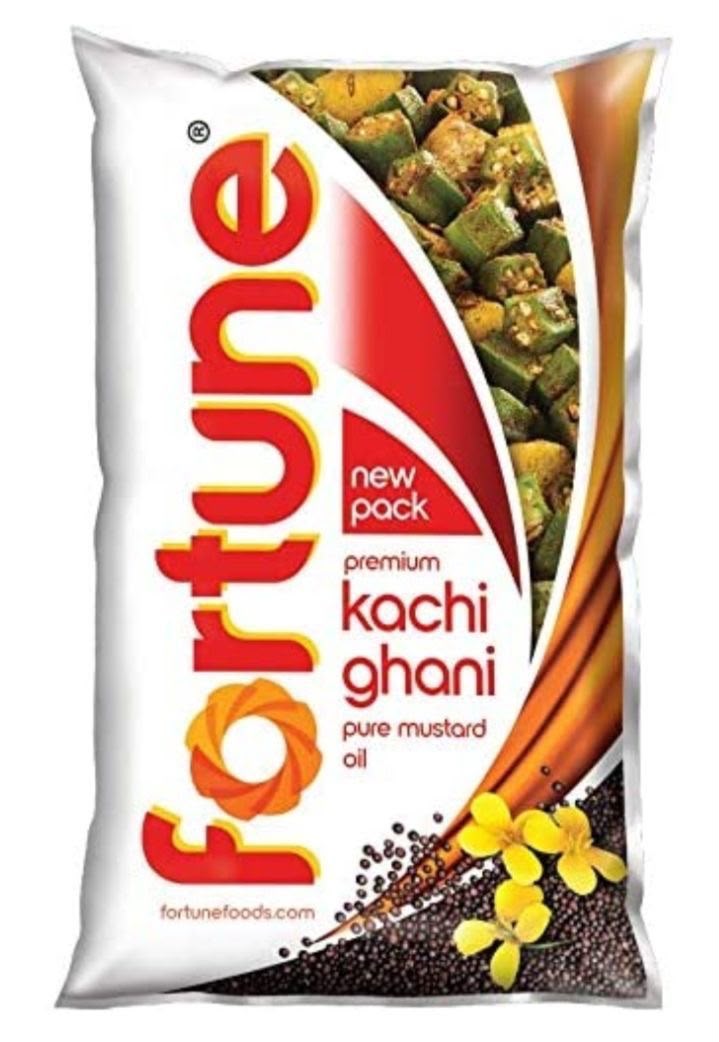 Fortune Premium Kachi Ghani Pure Mustard oil 1ltr pouch